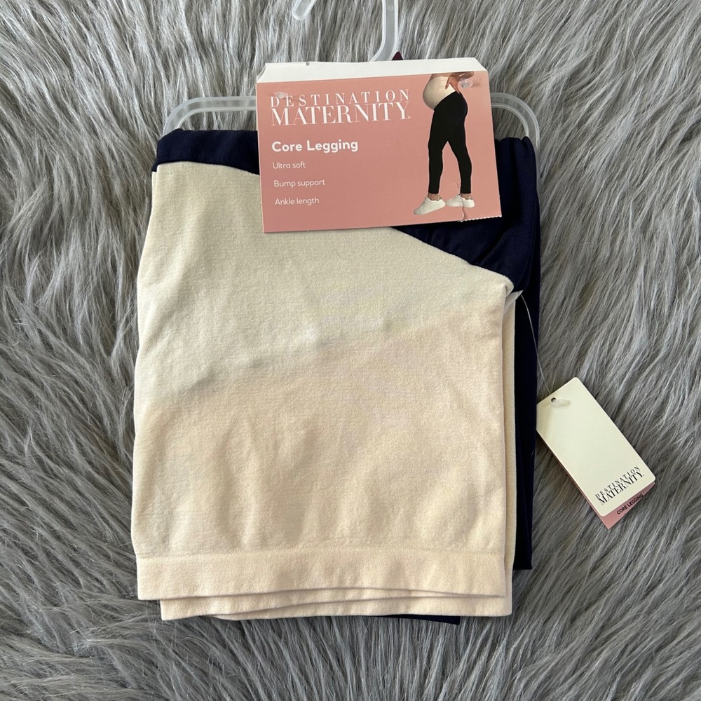 Destination Maternity Core Legging Womens Size XXL/20 Blue Ultra Soft‎ Ankle